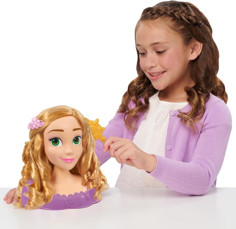 Disney Princess Styling Head – Rapunzel, 7-pieces, Pretend Play, Kids Toys for Ages 3 and Up by Just Play - Image 2